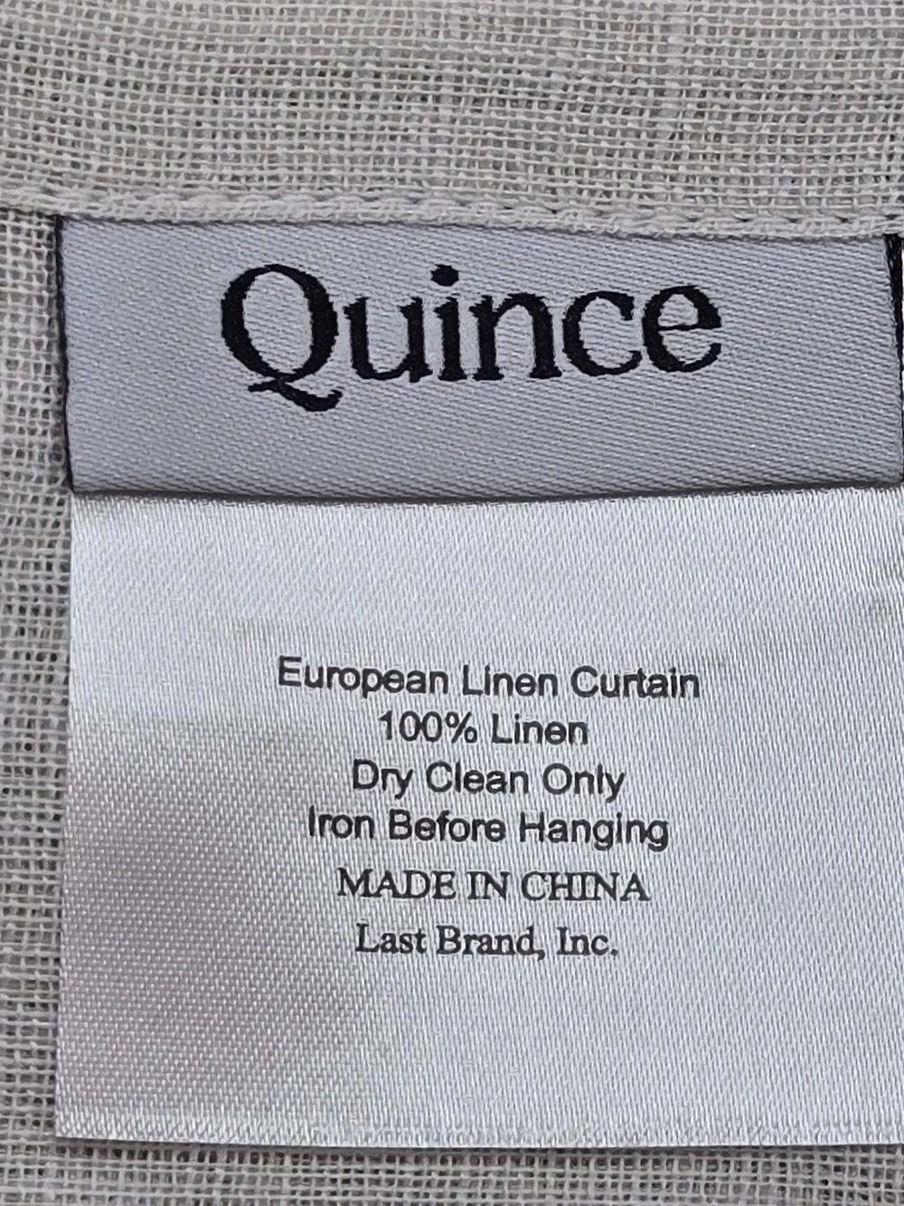 NWT QUINCE 4 Set 48x96 European Linen Sheer Curtains Cloud 9305